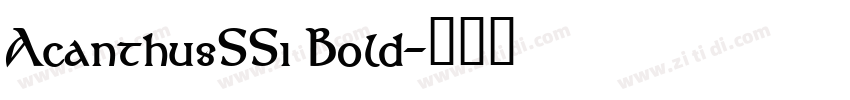AcanthusSSi Bold字体转换